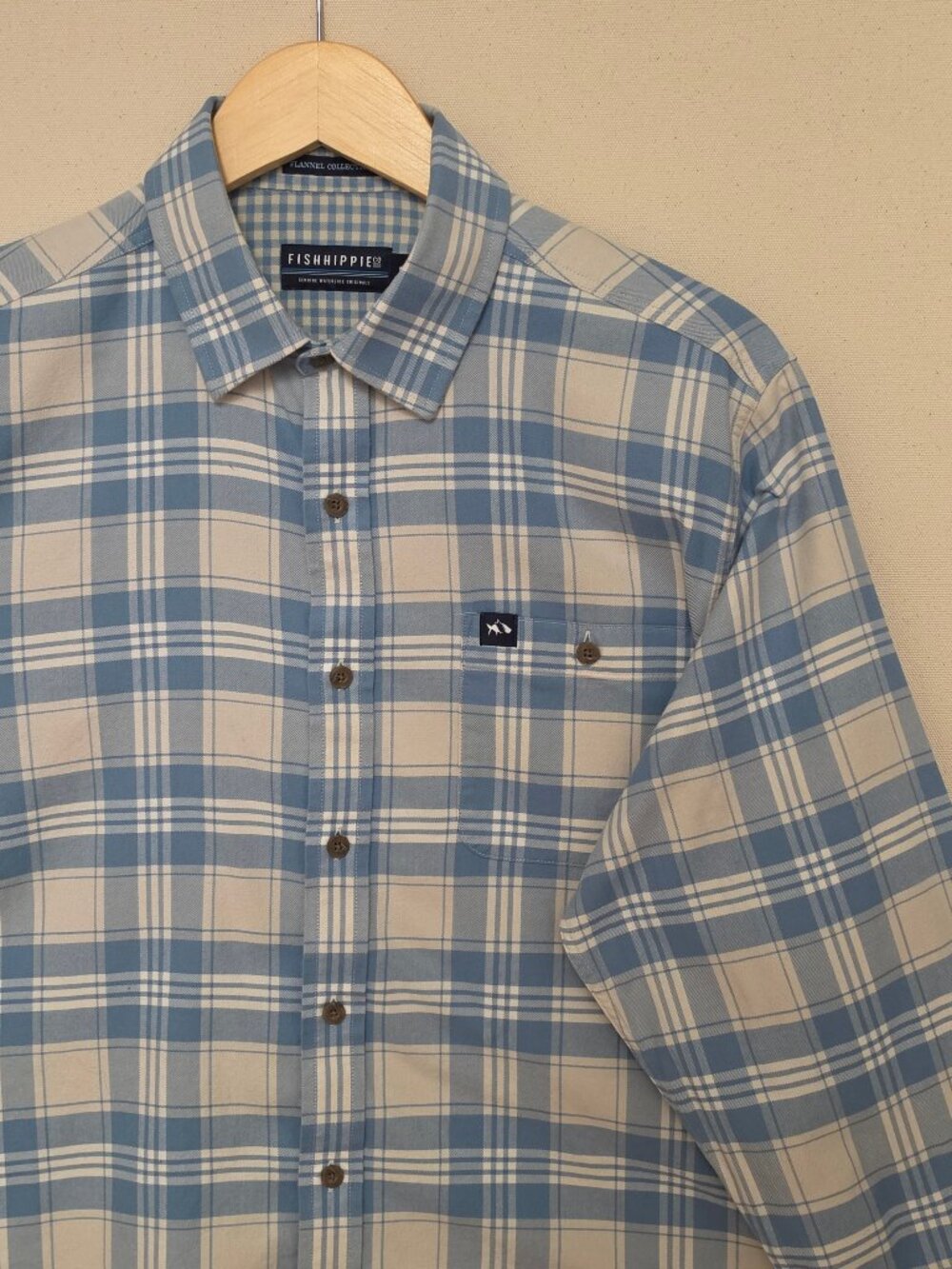 Fish Hippie Flannel Collection Button Down M